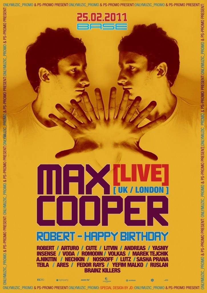 Onlymuzic Pres. MAX Cooper (Live) (UK, London) - Página frontal