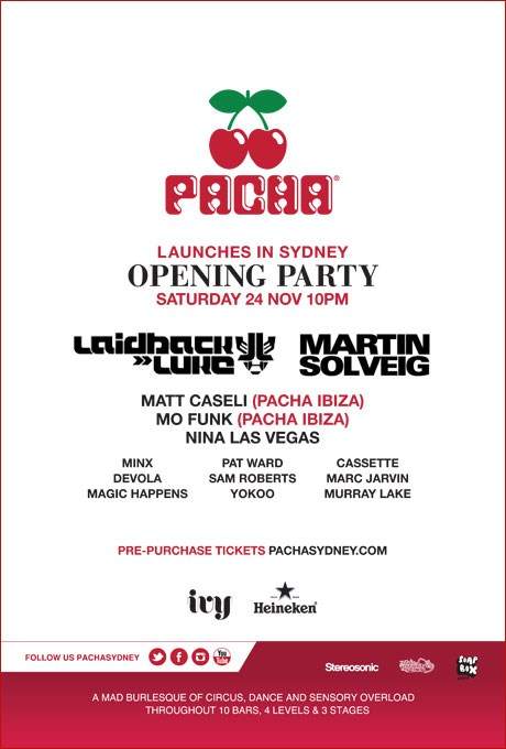 Pacha Sydney Launch Party - Página frontal