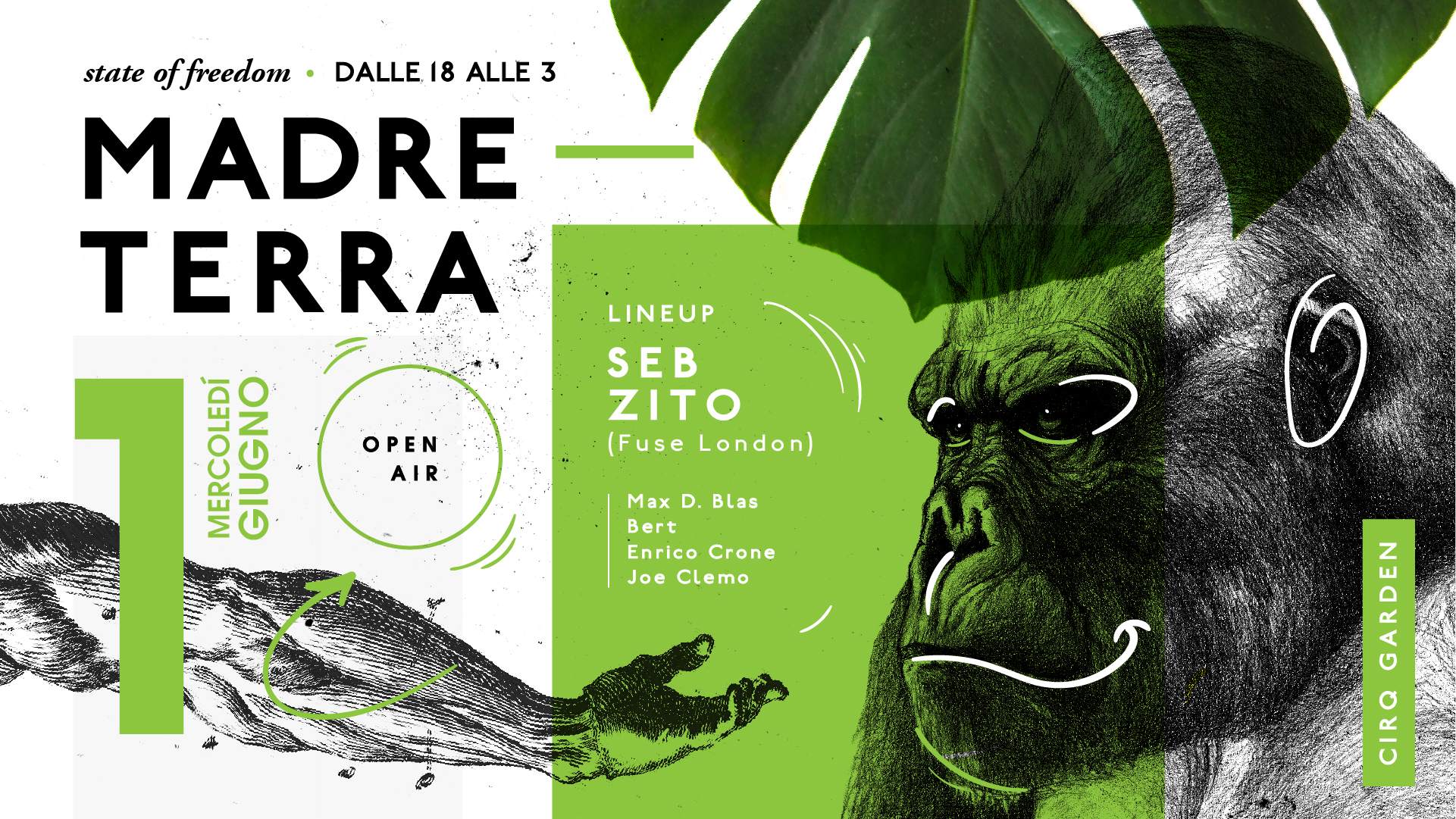 MADRE TERRA Open-Air with Seb Zito (Fuse London) - フライヤー表