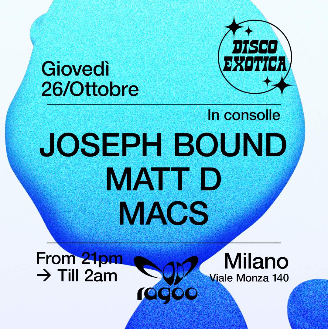 Disco Exotica with Matt D, Joseph Bound, Macs - Página frontal