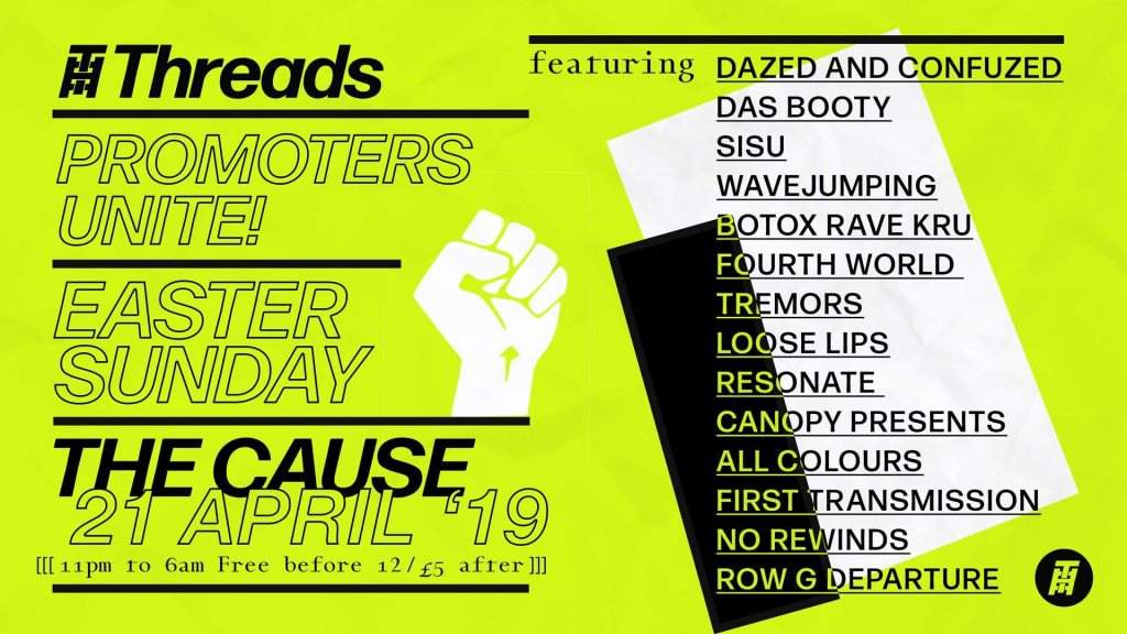 Threads Promoters Unite! Easter Sunday Rave - フライヤー表