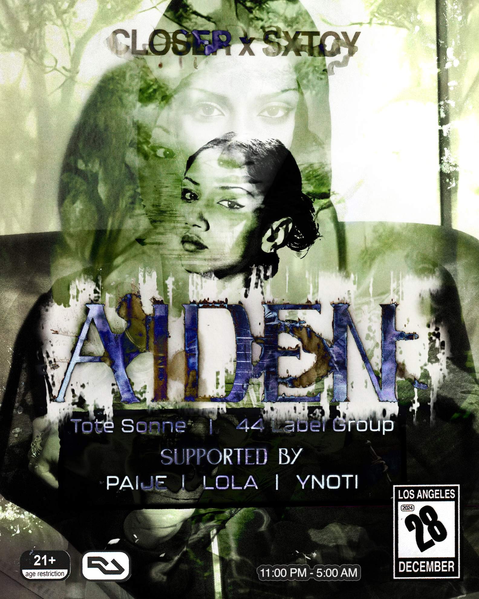 CLOSER x SXTCY present AIDEN (44 Label Group) at TBA - DTLA, Los
