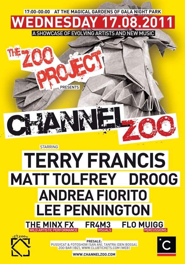 The Zoo Project presents Channel Zoo featuring Terry Francis, Matt Tolfrey, Andrea Fiorito, Droog - Página frontal