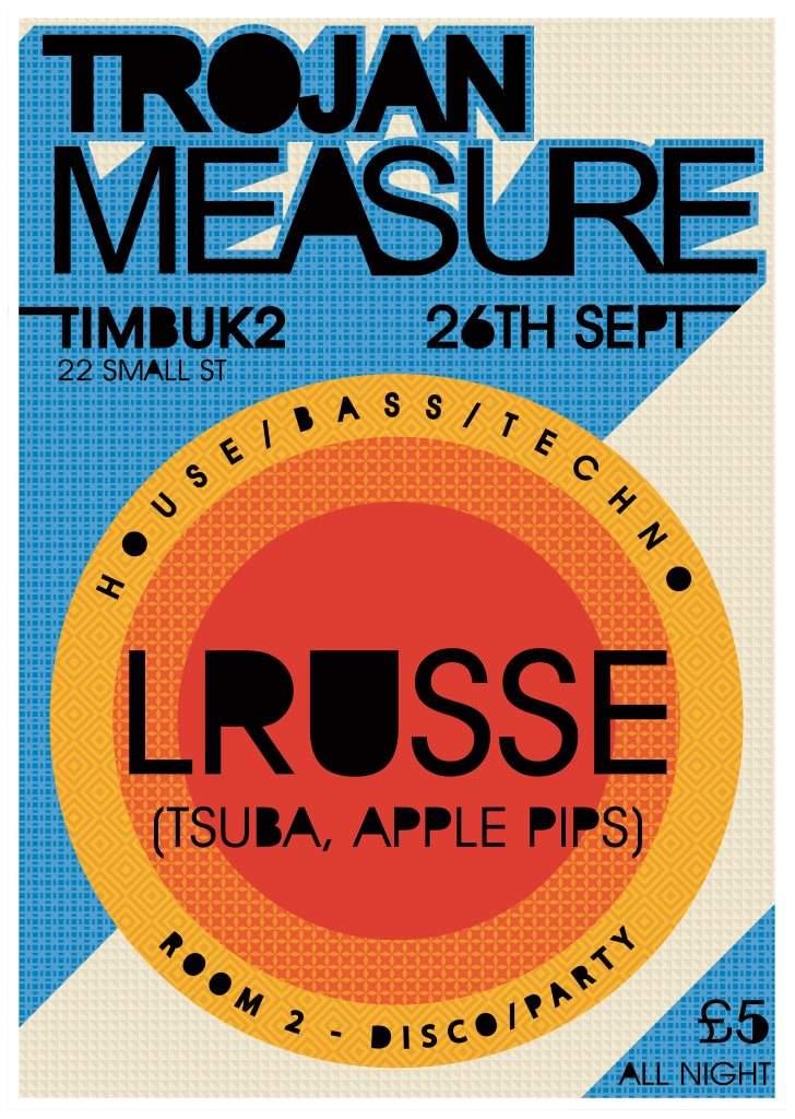 Trojan Measure with Lrusse (Apple Pips / Tsuba / Moda Black) - フライヤー表