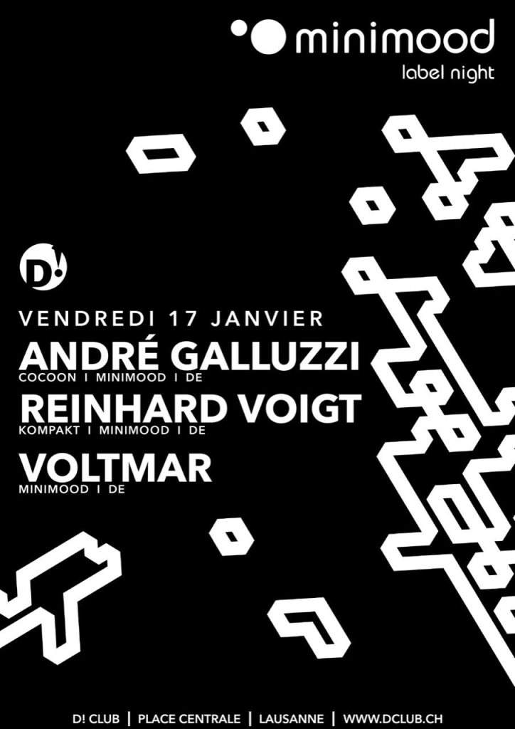 Minimood Night: André Galluzzi, Reinhard Voigt, Voltmar - Página frontal