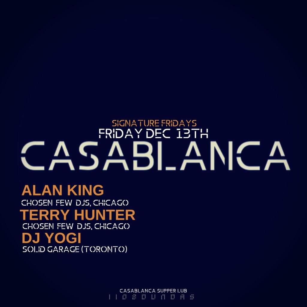 Casablanca Signature Fridays Feat. Terry Hunter, Alan King & DJ Yogi - Página frontal