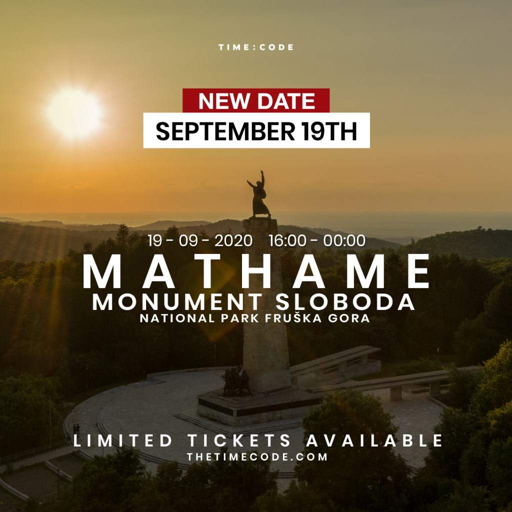 Mathame at Monument Sloboda by Time:Code - フライヤー表