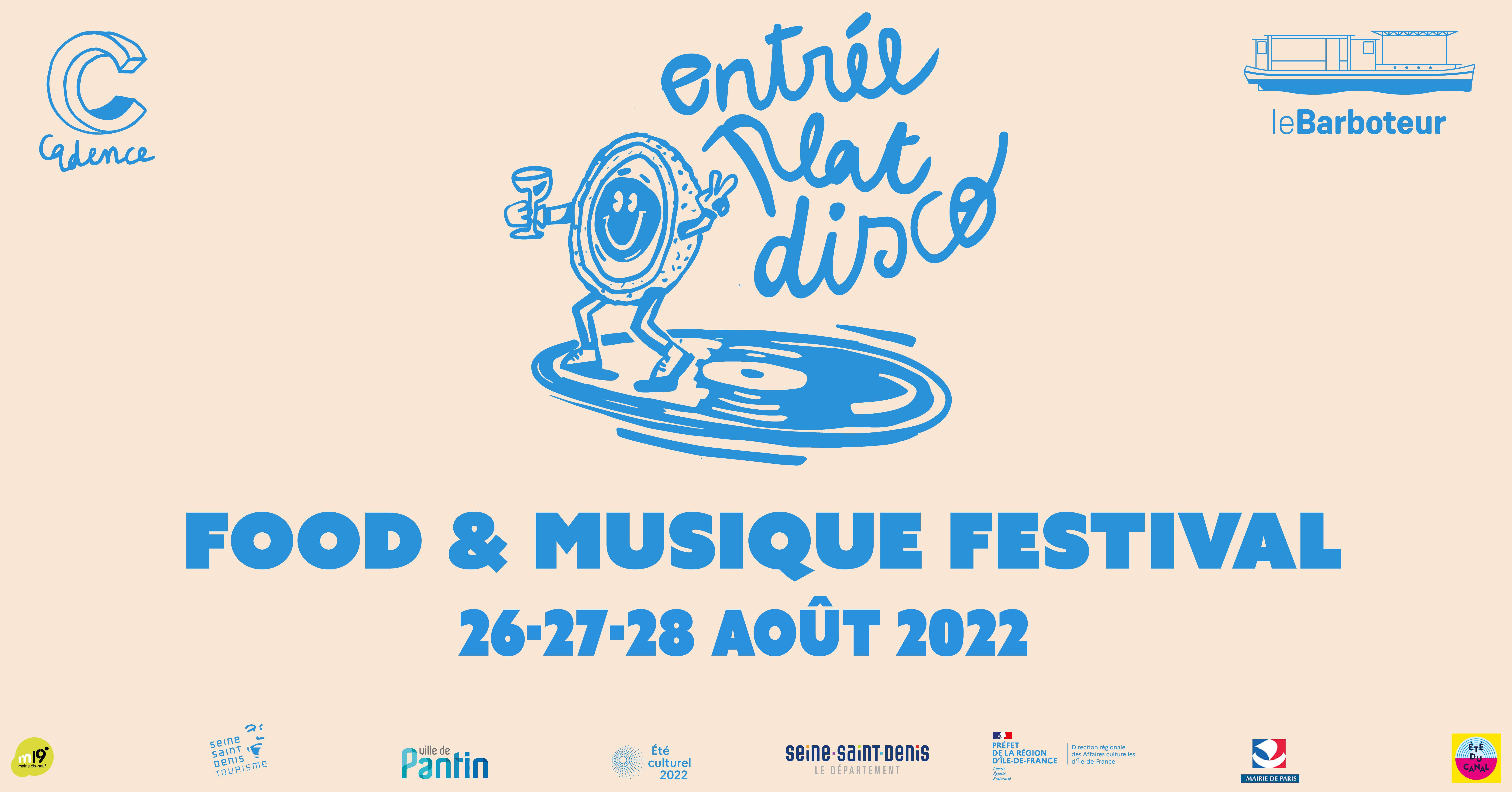 Entrée Plat Disco - Food & Musique Festival - フライヤー表