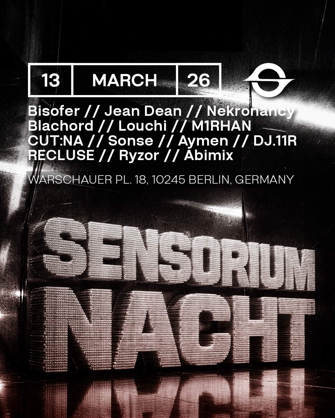 Sensorium Nacht bei Sensorium, Berlin