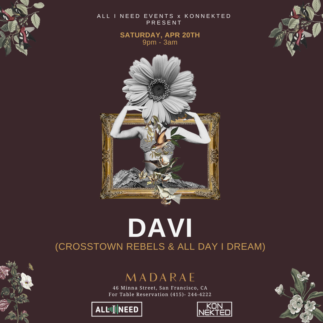 DAVI at Madarae (Crosstown Rebels & All Day I Dream) - フライヤー表