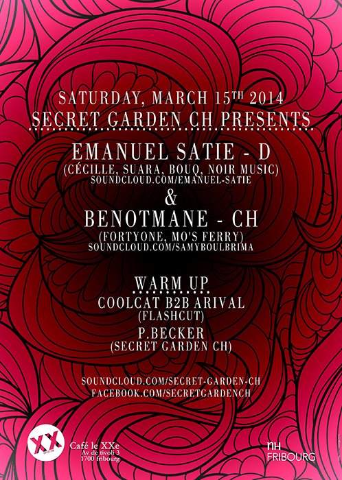 Secret Garden presents:Emanuel Satie (Live) - フライヤー表