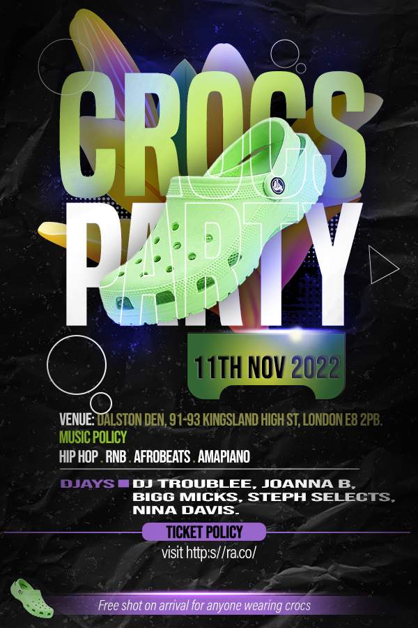 Crocs Party at Dalston Den, London