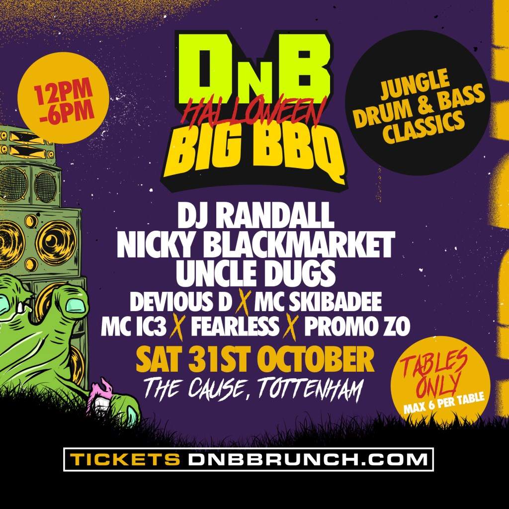 DNB Brunch BIG BBQ - Halloween - Randall, Nicky Blackmarket & More - Página frontal