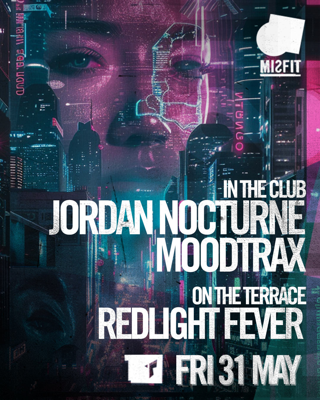 Misfit pres Jordan Nocturne: Moodtrax: Redlight Fever - フライヤー表