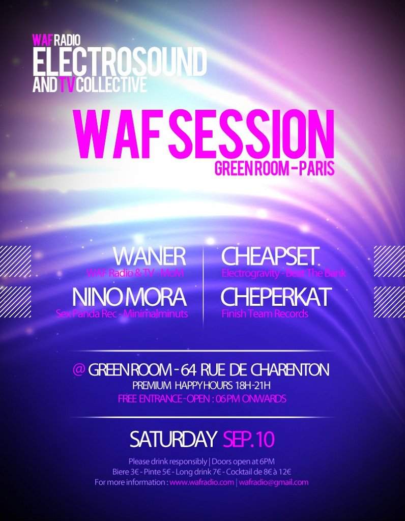 Waf Session feat Cheapset, Cheperkat, Waner, Nino Mora - Página frontal