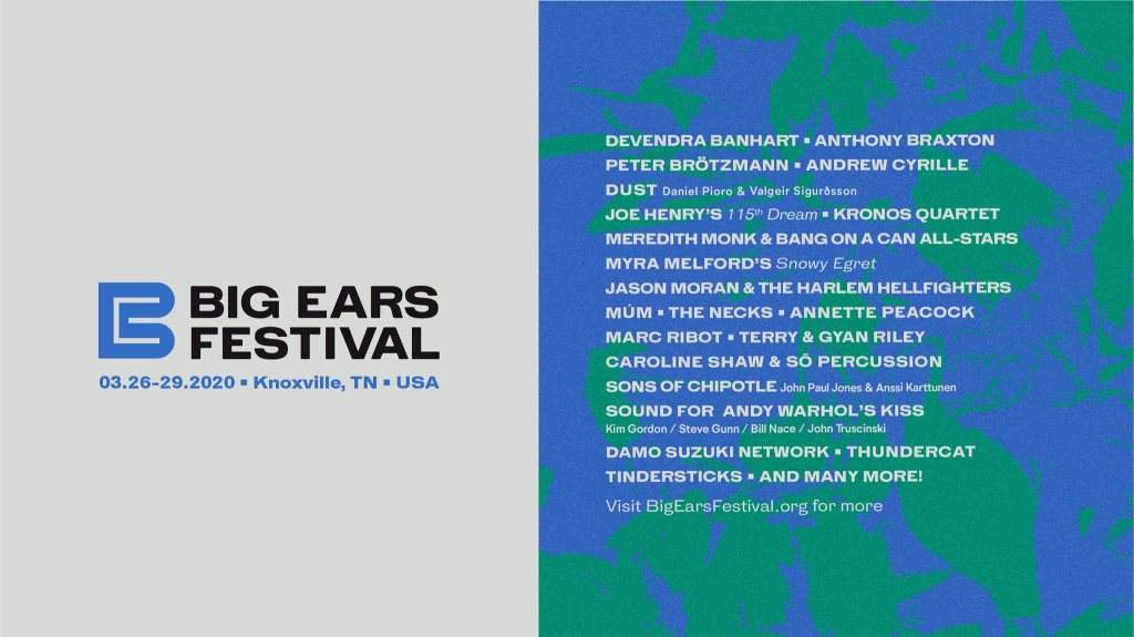 Big Ears Festival 2020 - フライヤー表
