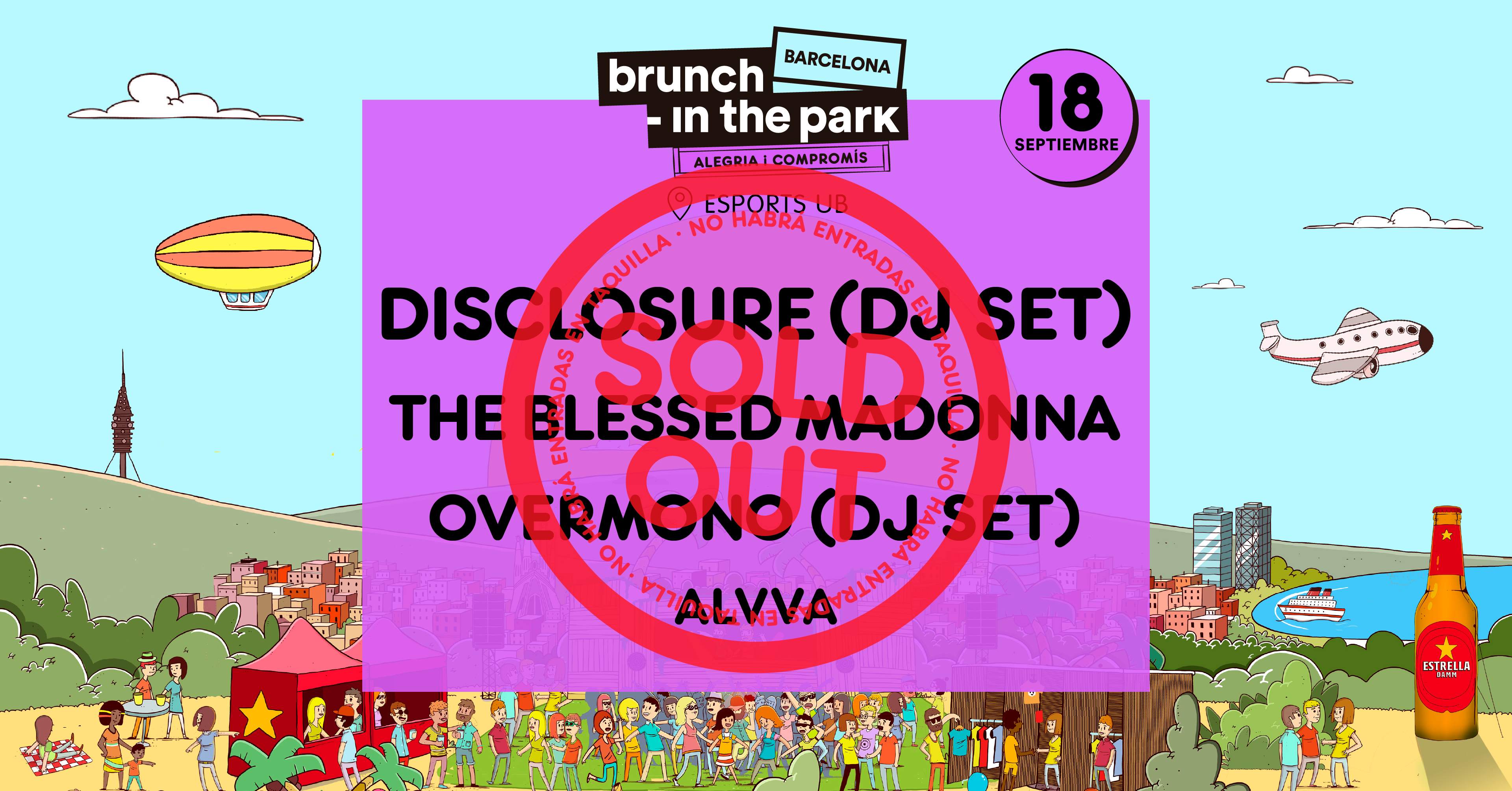 *SOLDOUT* Brunch -In the Park #11: Disclosure (dj set), The Blessed Madonna, Overmono (dj set) - Página trasera