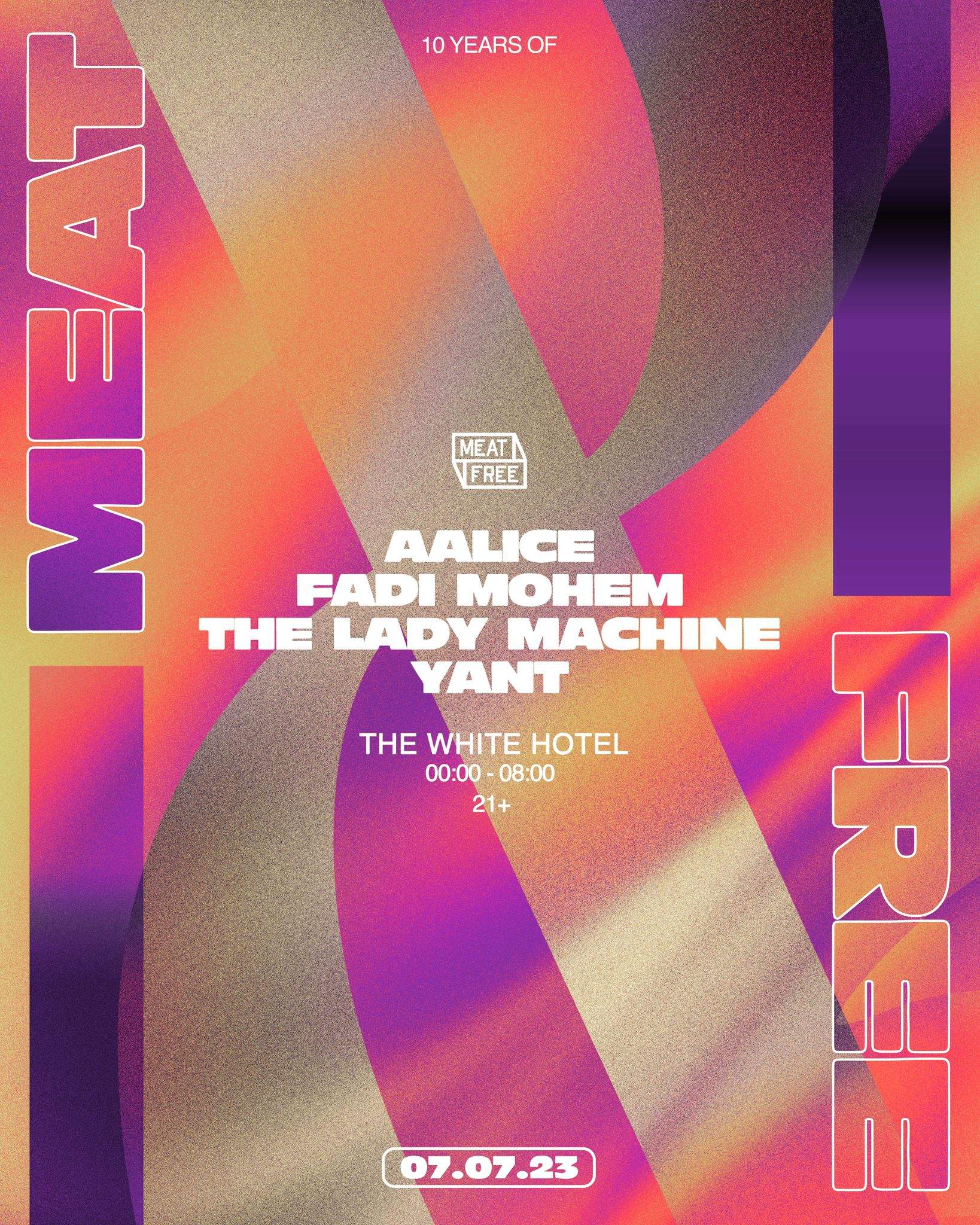 Meat Free with Fadi Mohem, The Lady Machine + Yant - Página frontal