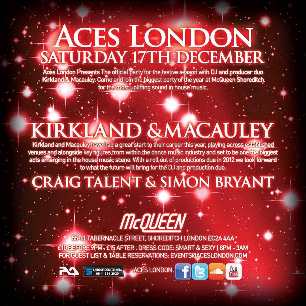 Aces London presents The Festive Season Party - Página trasera