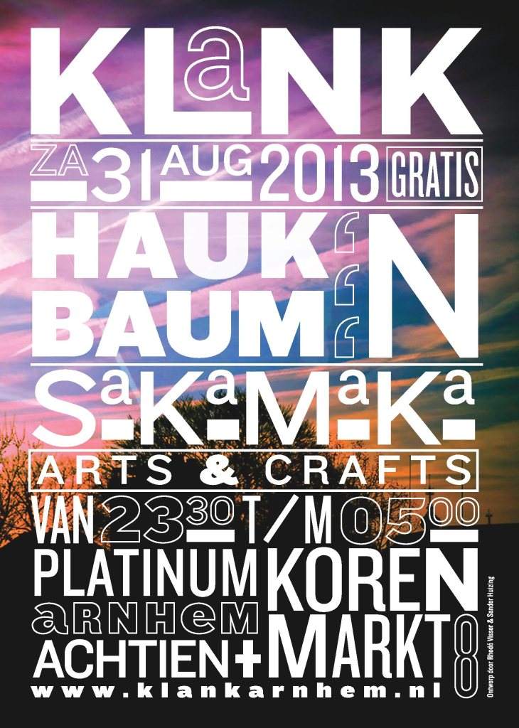Klank - Hauk 'n Baum - Live, Sakamaka & Arts - フライヤー表