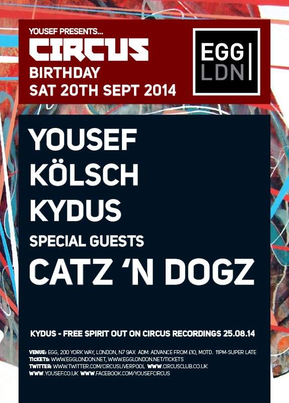 Circus Birthday with Kolsch, Yousef, Catz 'N Dogz - Página frontal