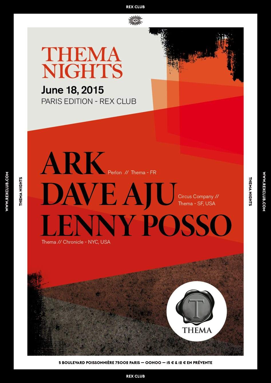 Thema Nights: Lenny Posso, Dave Aju, Ark - Página frontal