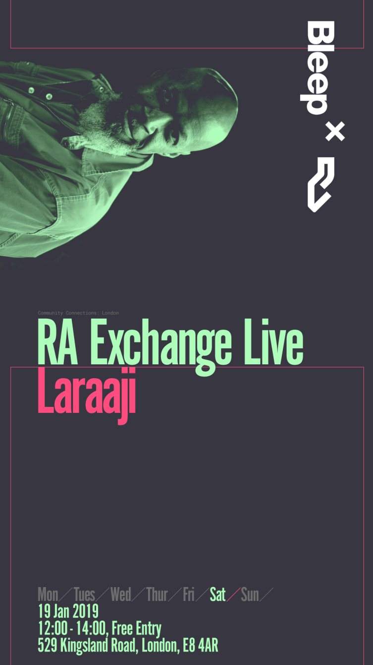 Bleep × Resident Advisor • RA Exchange Live with Laraaji - Página frontal
