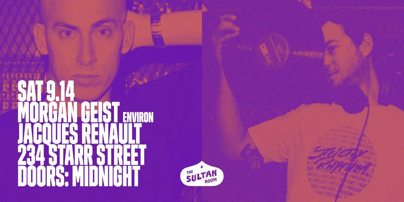All Night with Morgan Geist + Jacques Renault - フライヤー表