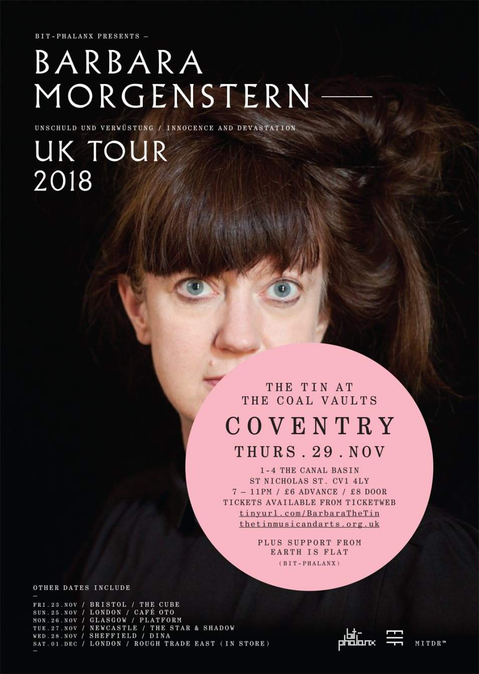 Barbara Morgenstern UK Tour: Coventry - フライヤー表