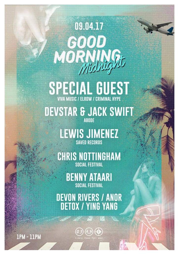 Good Morning Midnight (Day Party) with Special Guests From Elrow, Abode & Saved Records - フライヤー表