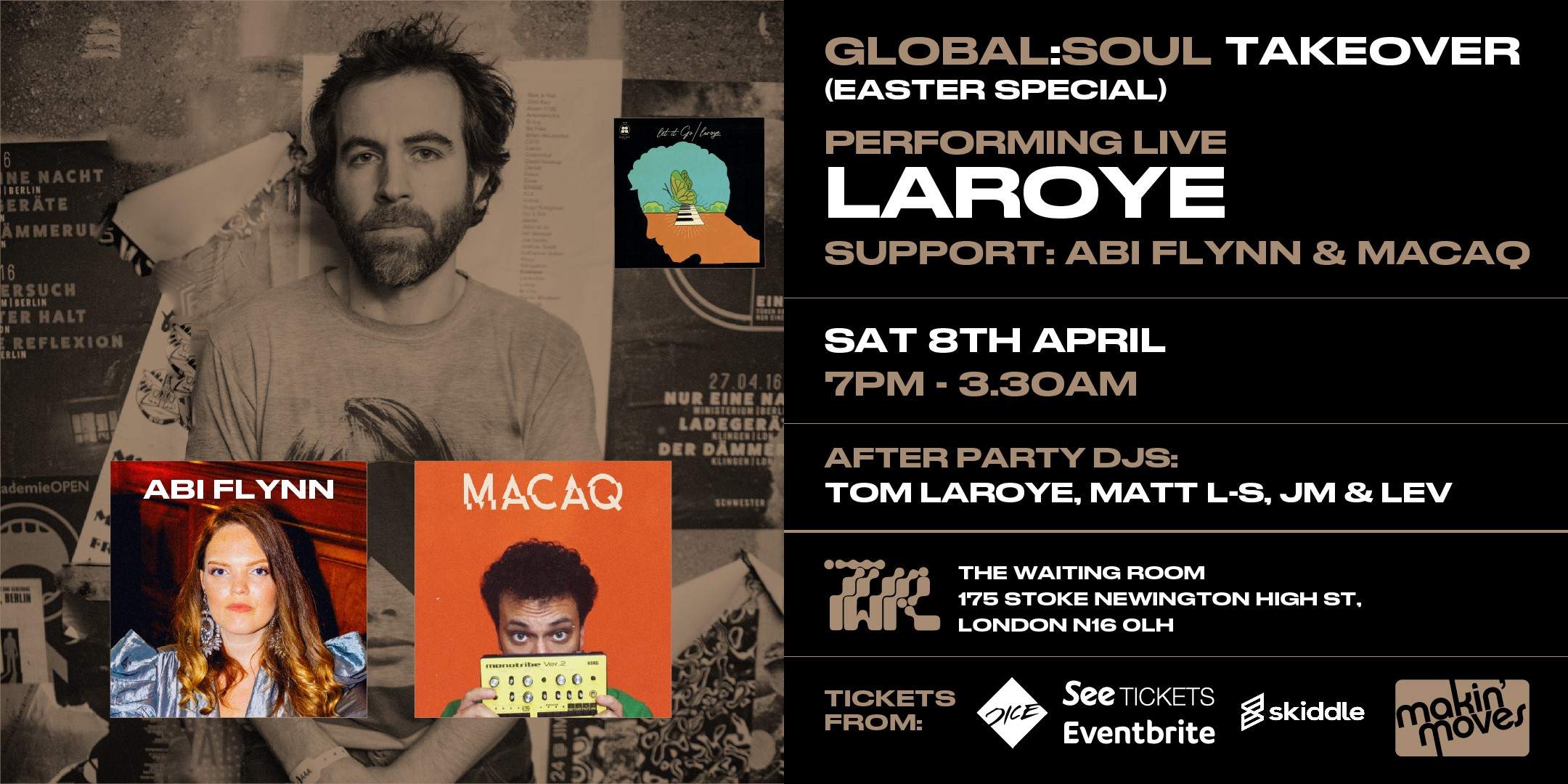 Global Soul Takeover: Laroye Live - フライヤー裏