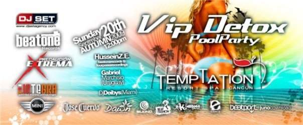 Temptations Pool Party Beat One Records - フライヤー表