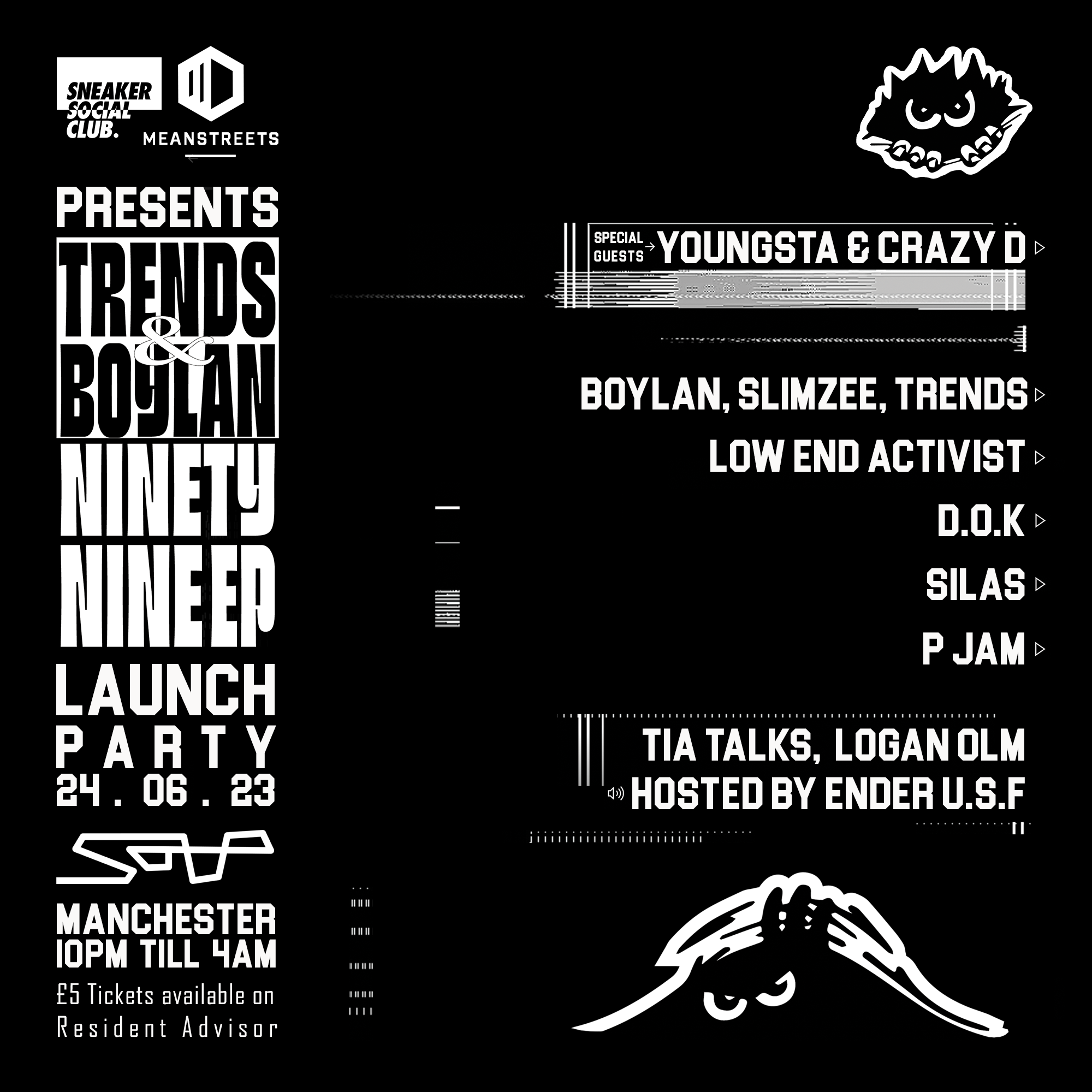 Sneaker Social Club & Mean Streets Recs presents The Ninety Nine Ep Launch Party - Página frontal