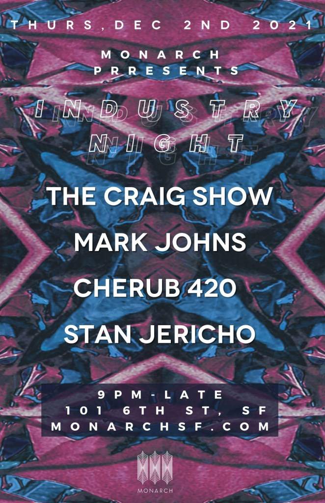 Industry Night: The Craig Show, Mark Johns, Stan Jericho, Cherub 420 - Página frontal