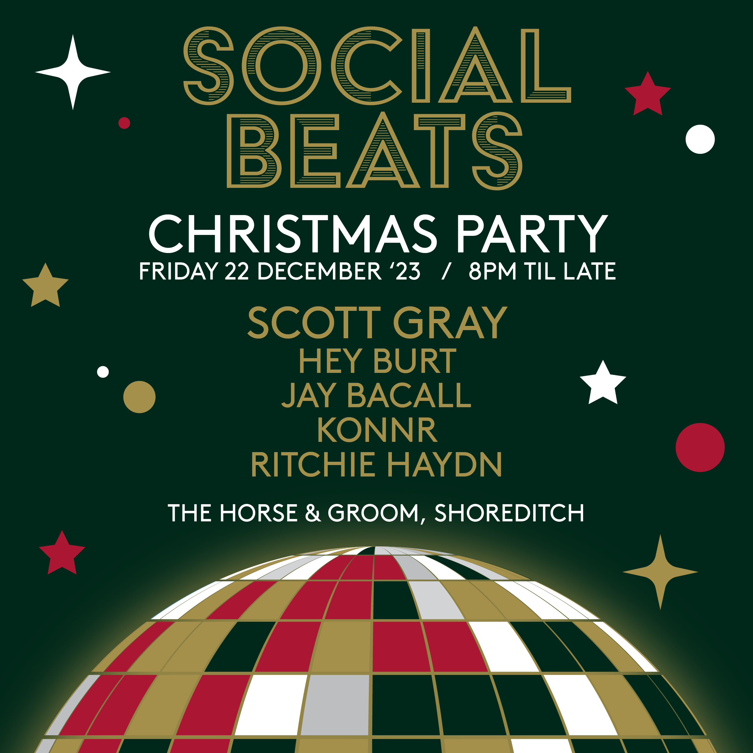 The Social Beats Christmas Party w/ Special guest - Scott Gray - フライヤー表