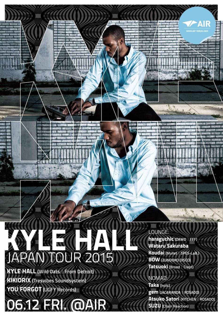 Kyle Hall Japan Tour 2015 - フライヤー裏