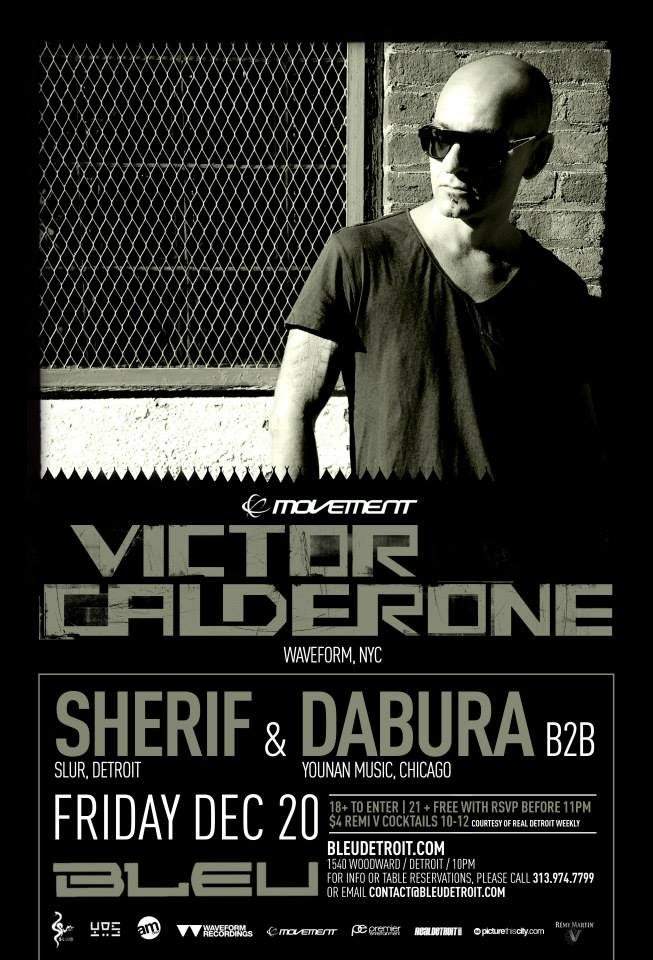 Slur Records & Movement Fesitval presents Victor Calderone with Sherif & Dabura - Página frontal