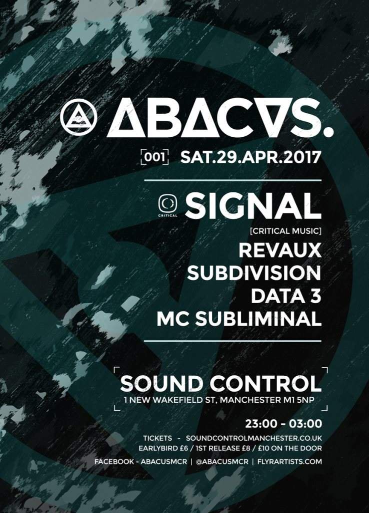 Abacus 001 feat. Signal, Revaux, Subdivision & Data 3 - Página frontal