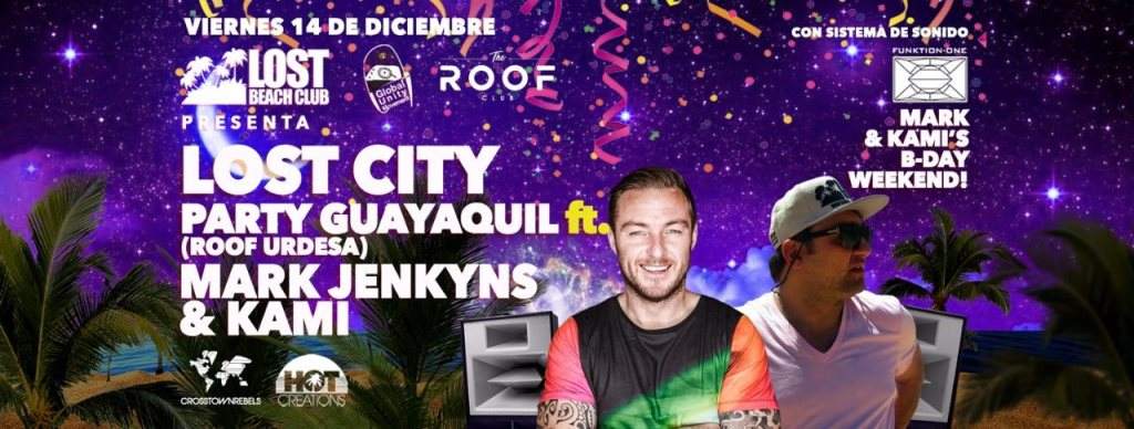 Lost City Party Guayaquil Ft. Mark Jenkyns - フライヤー表