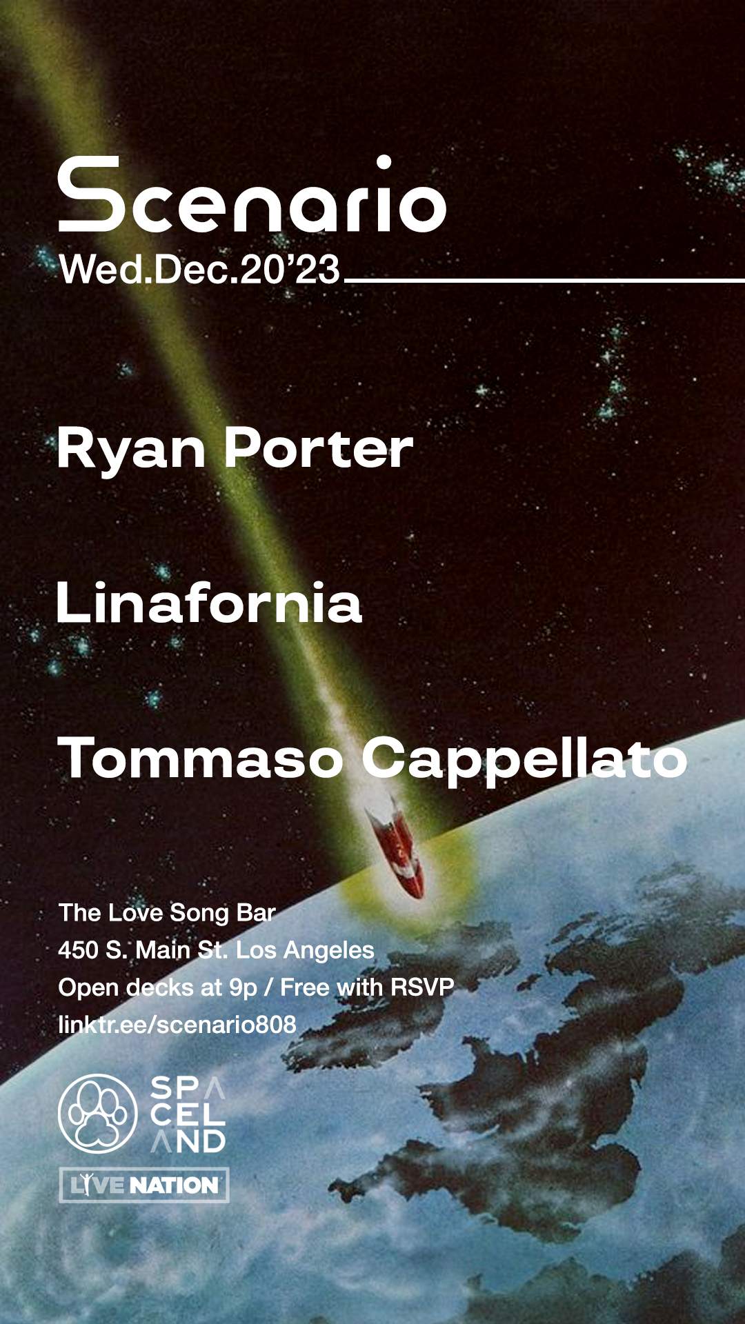 Scenario: Ryan Porter, Linafornia, Tommaso Cappellato - Página frontal