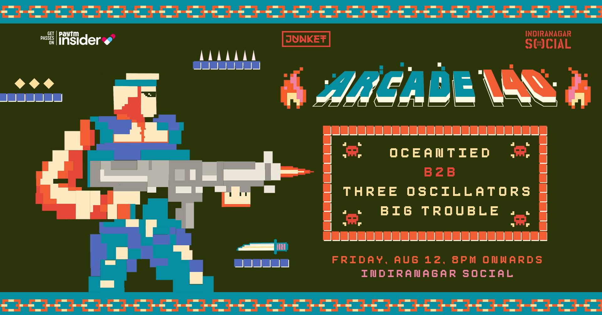 Arcade 140: level 7 feat. Oceantied B2B Three Oscillators & Big Trouble - Página frontal