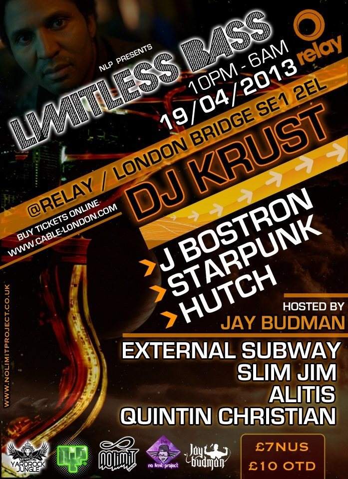 NLP presents: Limitless Bass with DJ Krust - Página frontal