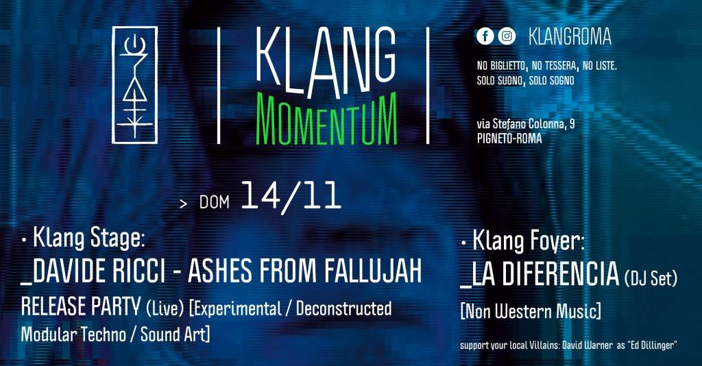 Klang Momentum presenta: Davide Ricci (Live) - Página frontal