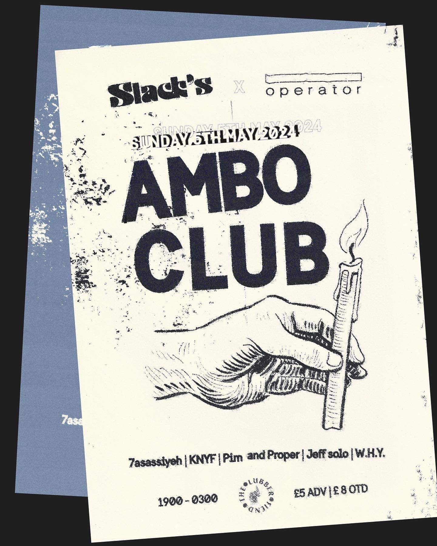 AMBO CLUB: Slack's x Operator - Birthday Special - フライヤー裏