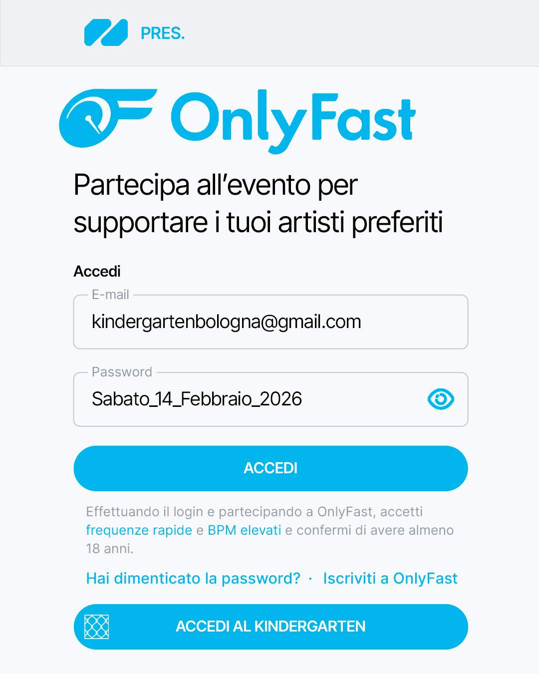 Noctrl pres. Onlyfast at Kindergarten Club, Bologna