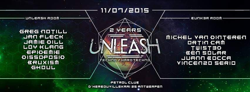 Unleash: 2 Years - フライヤー表