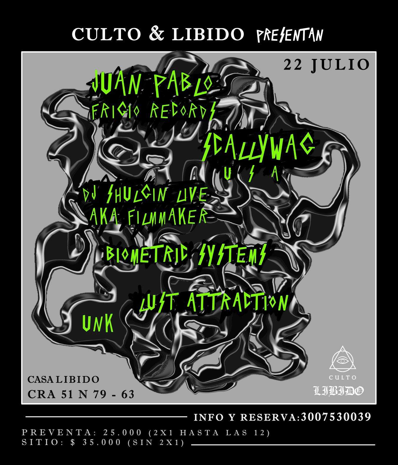 Culto & Libido Bar Pres. Juanpablo (Frigio records) - フライヤー表