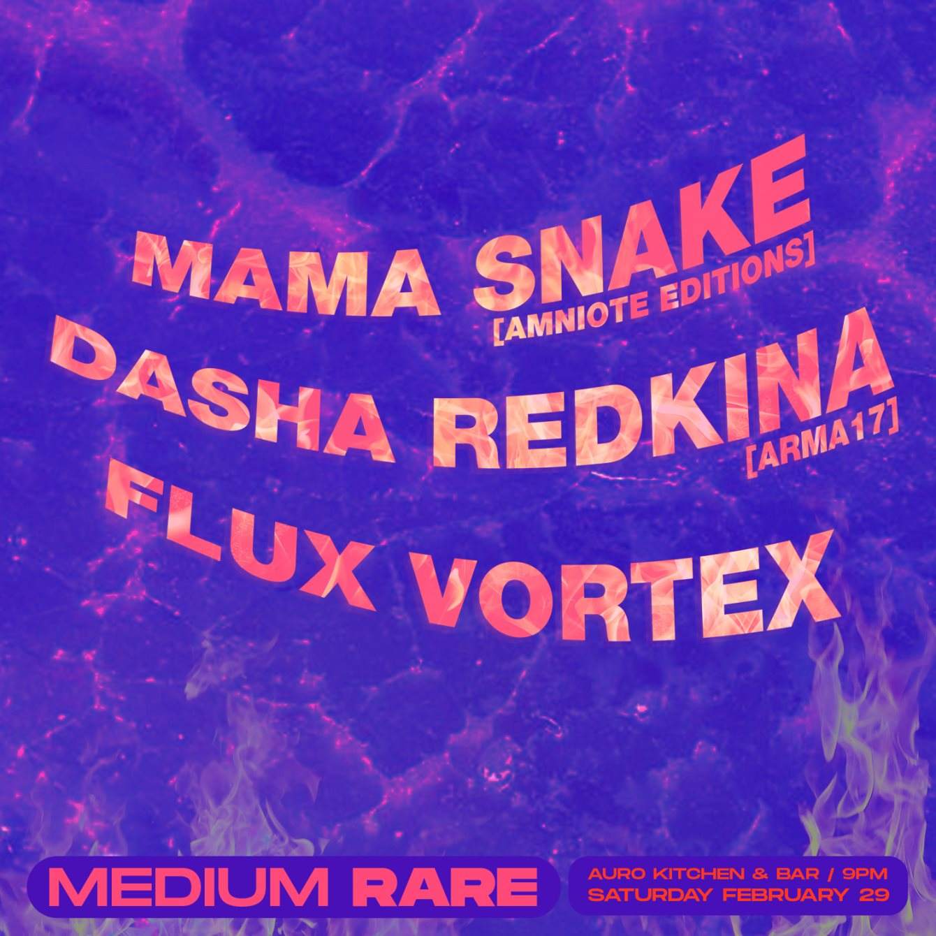Medium Rare ft Mama Snake , Dasha Redkina & Flux Vortex - Página frontal