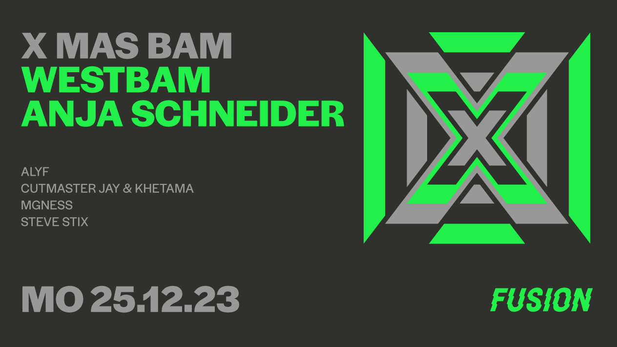 X MAS BAM with Westbam & Anja Schneider - フライヤー表