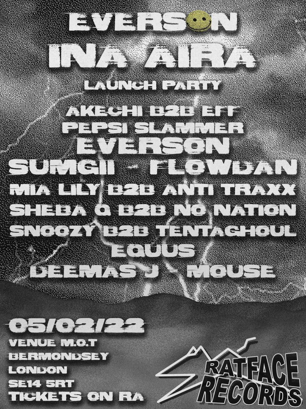 Ratface Records presents: Everson 'Ina Aira' Launch Party - Página frontal